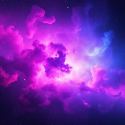 Vibrant nebula dreamscape cosmic art