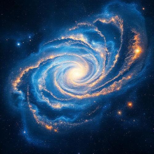 Azure Gold Swirl