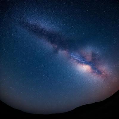 Milky way panorama galaxy art