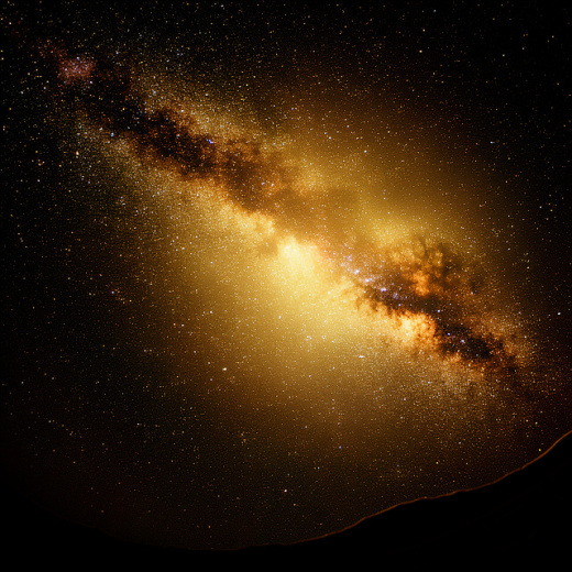 Milky way panorama galaxy art