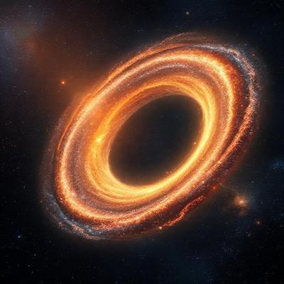 Golden ring galaxy art print