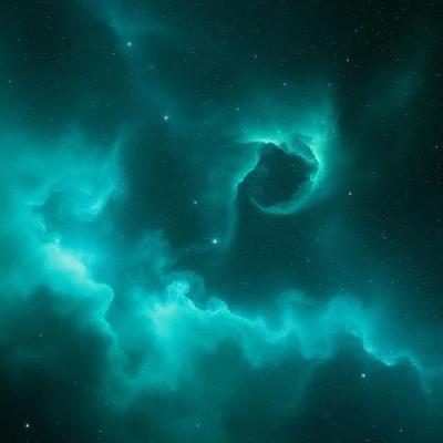 Peacock cosmic nebula galaxy art
